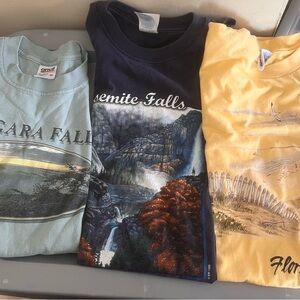3 shirt bundle true vintage 1988 / 99 nature niagara / yosemite florida b5 md